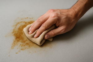 Удаление жирных пятен и химии с ПВХ-материала