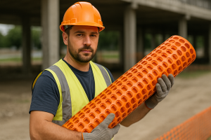 Почему строители выбирают аварийную сетку плотностью 150 г/м2