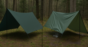 Качественный тент против некачественного.