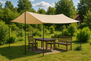 Как использовать тент как навес на даче