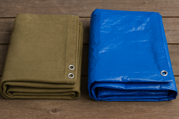 Брезент и синтетический полог.