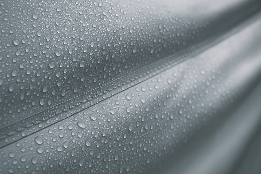 Конденсат на внутренней поверхности тента.