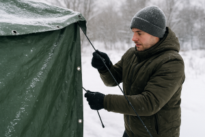 Монтаж тента при −20 °C: как разогреть и уложить в мороз