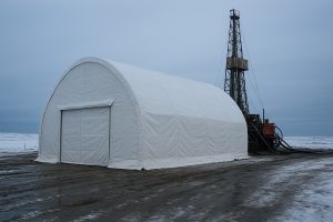 Тенты для буровых укрытий: тестирование температурных швов и выхлопа