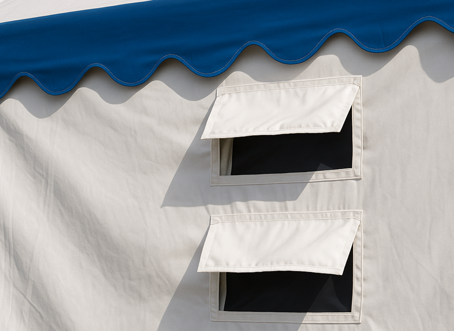 Вентиляционные отверстия в палатке.