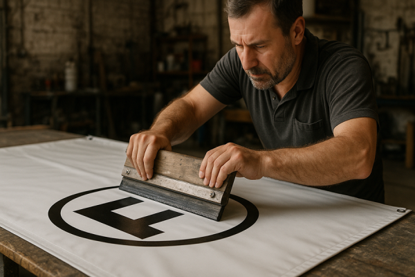 Изготовление тента с логотипом.